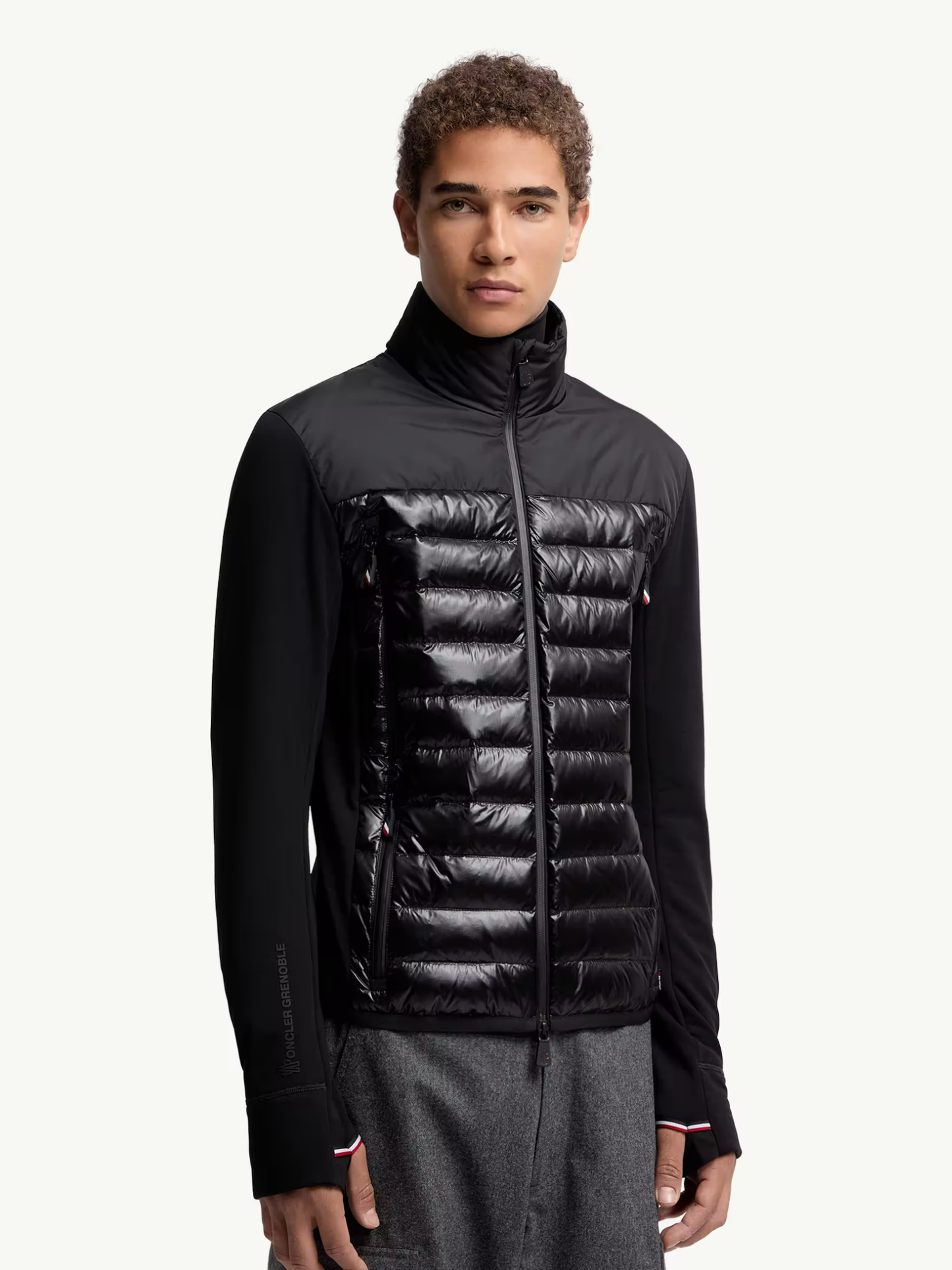 MONCLER GRENOBLE Padded Polartec® Zip-Up Sweatshirt Black