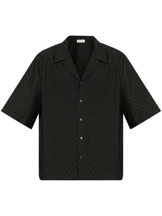 Skull Print Shirt Black