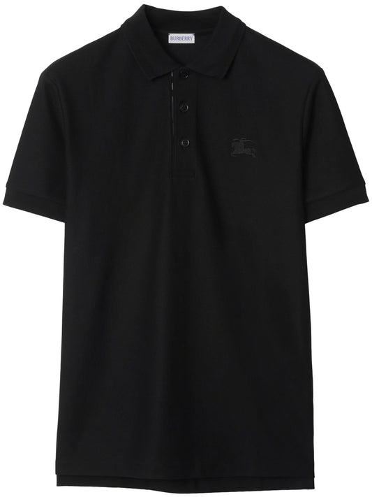BURBERRY Cotton Polo Shirt Black