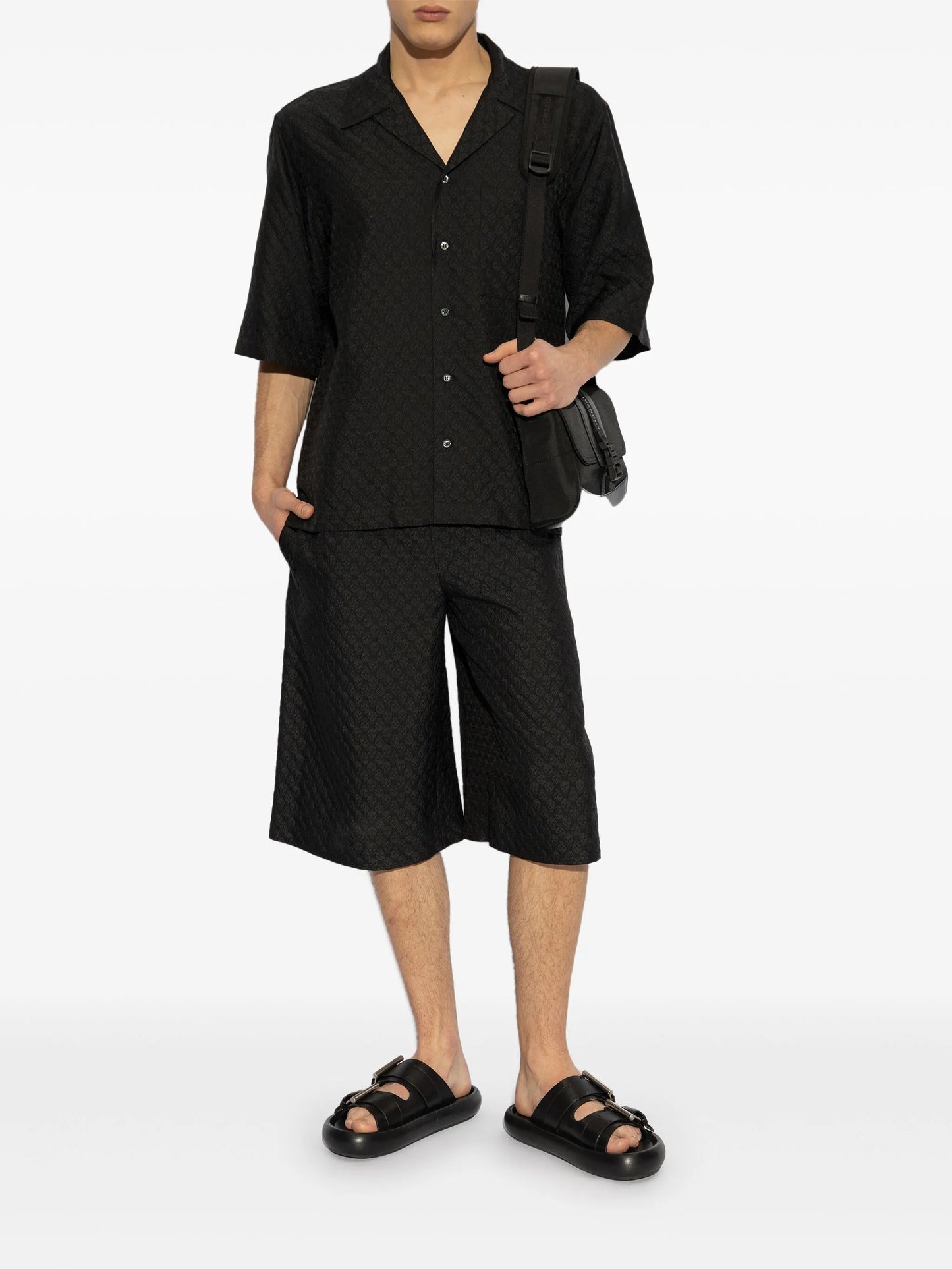 Skull Print Shirt Black