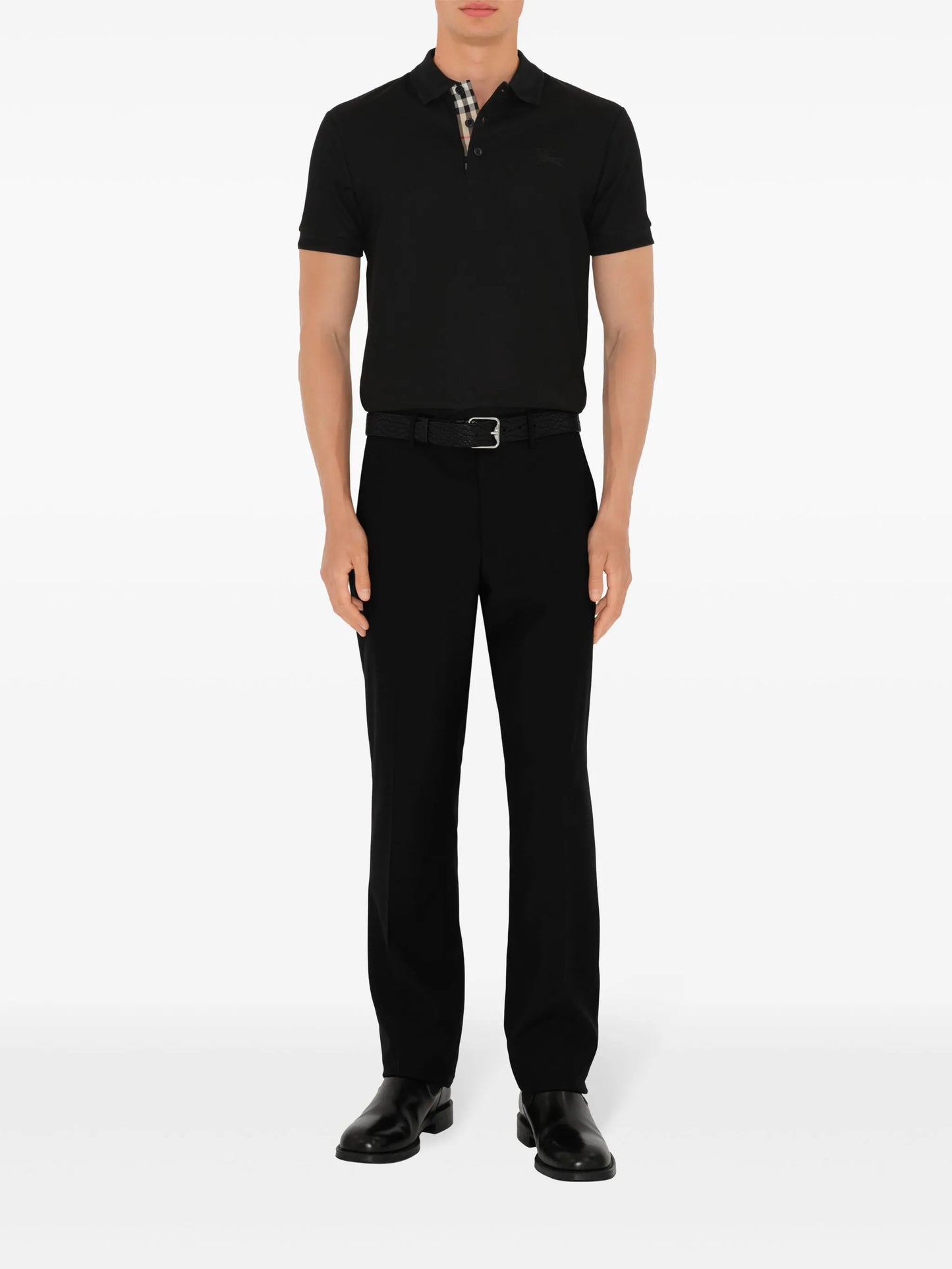 BURBERRY Cotton Polo Shirt Black