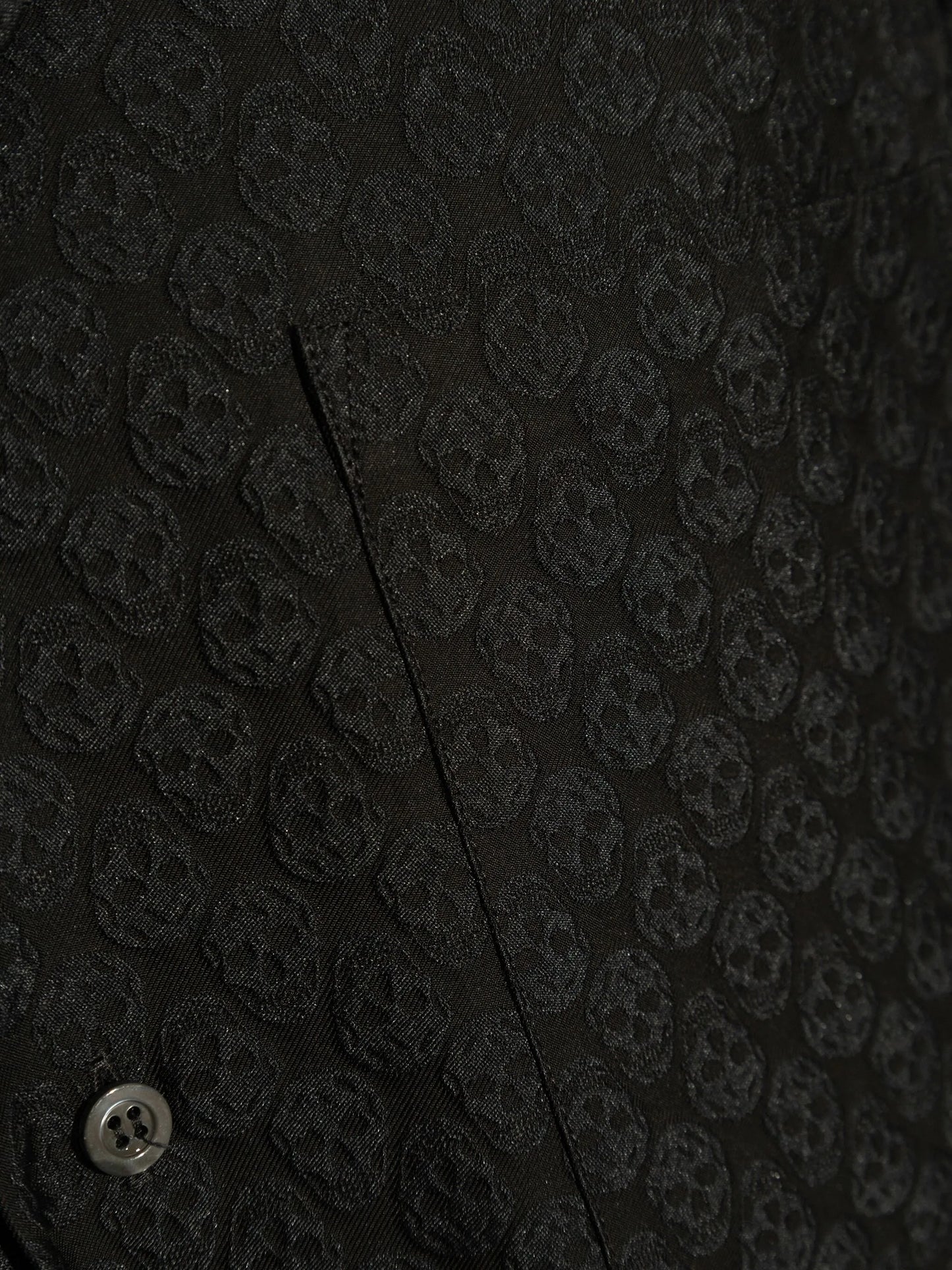 Skull Print Shirt Black