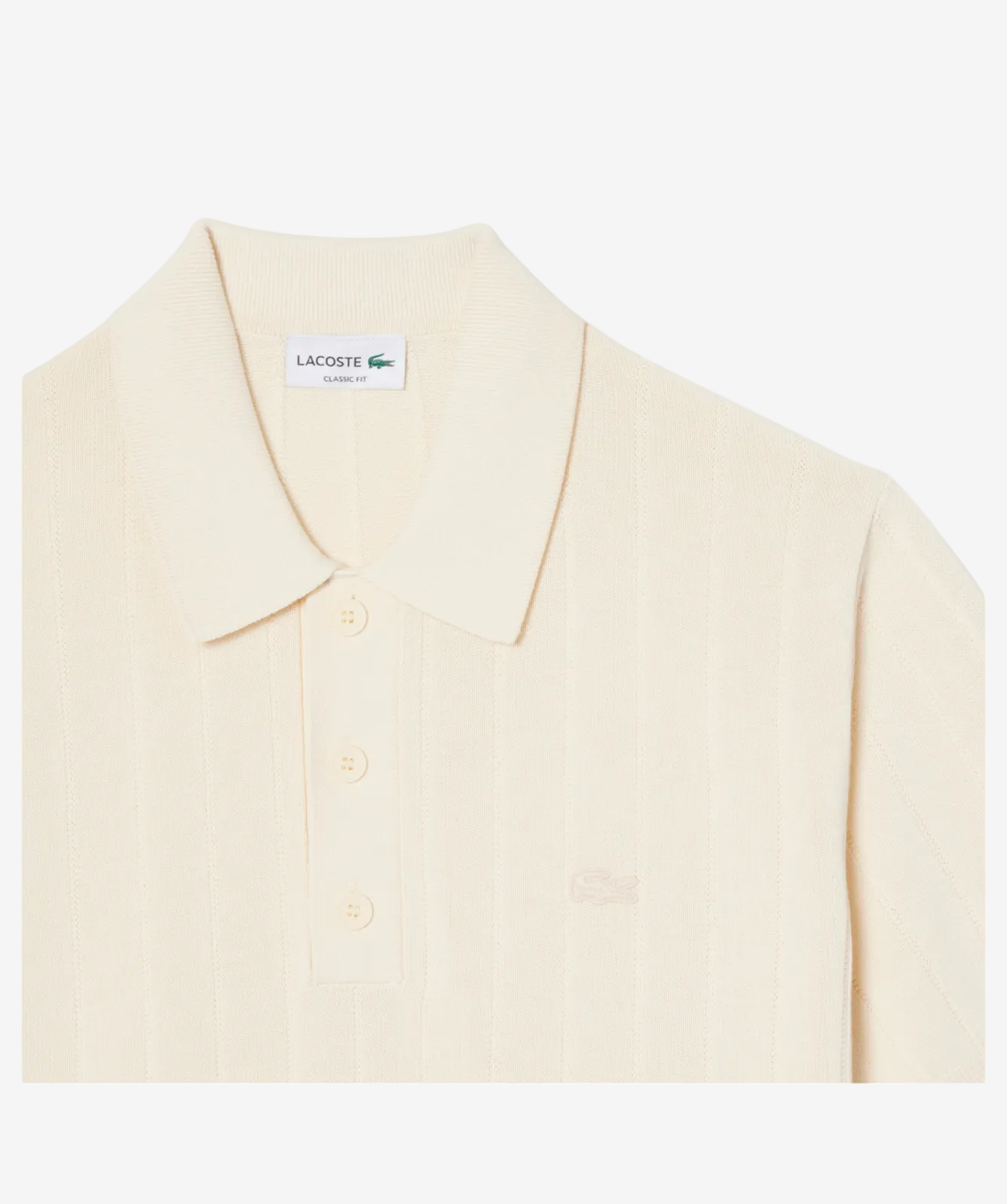 Fluid Ribbed Knit Polo Collar Sweater | Lemon