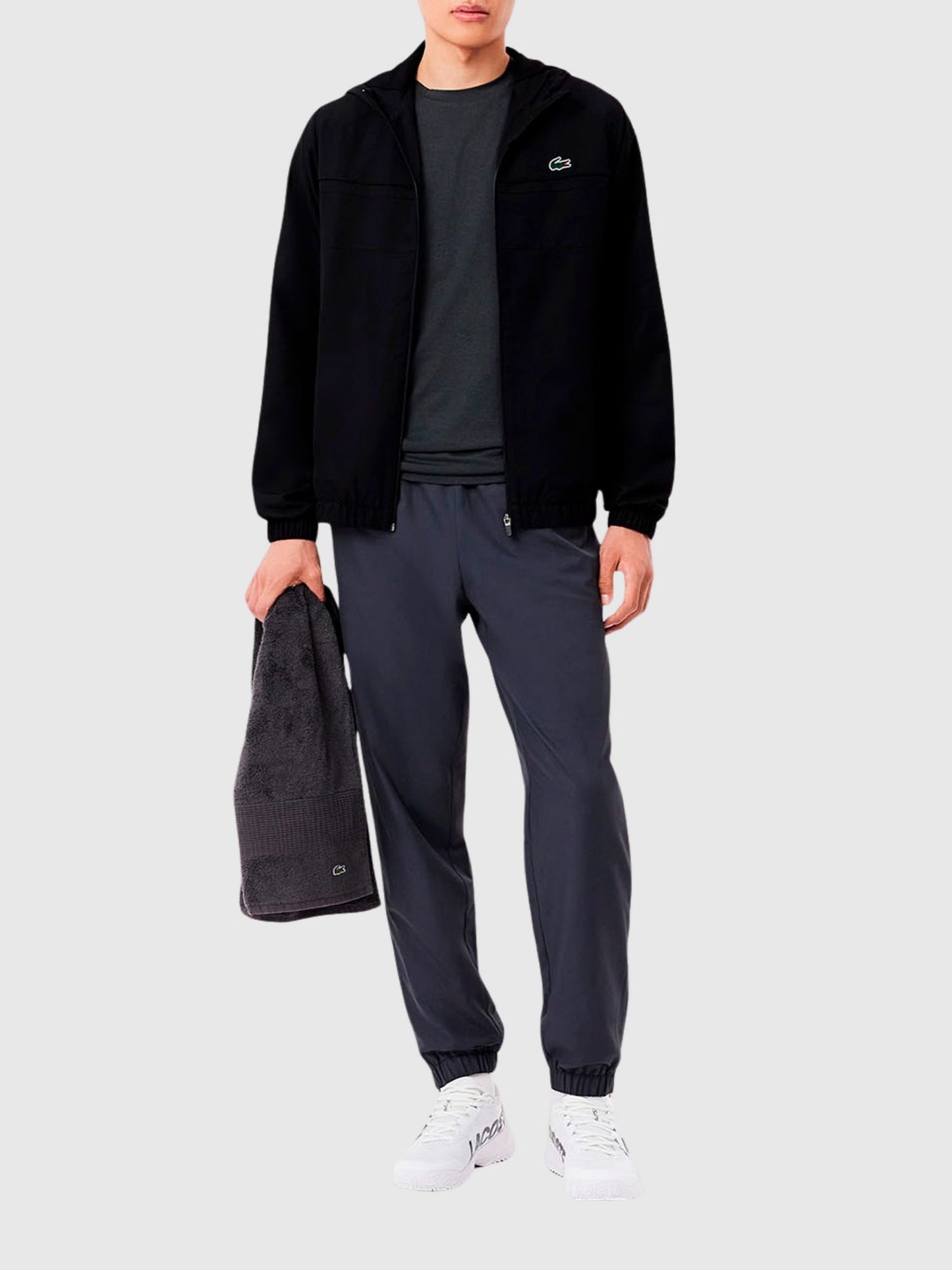 Lacoste Water Repellent Sport Track Jacket Black