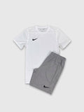 Nike Dri-Fit T-Shirt/Short Set White/Grey