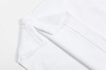 Contrast collar with patch embroidery