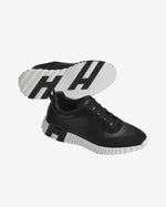 Bouncing Sneaker in Black Calfskin and Suede