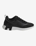 Bouncing Sneaker in Black Calfskin and Suede