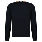 Bberry 'Noland' Knitted Wool/ Cashmere Jumper Check Neck