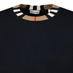 Bberry 'Noland' Knitted Wool/ Cashmere Jumper Check Neck