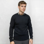 Bberry 'Noland' Knitted Wool/ Cashmere Jumper Check Neck