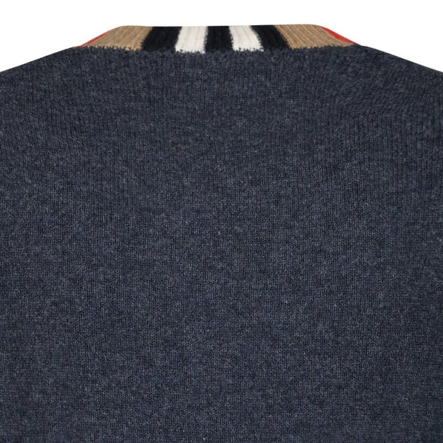 Bberry 'Noland' Knitted Wool/ Cashmere Jumper Check Neck