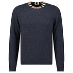 Bberry 'Noland' Knitted Wool/ Cashmere Jumper Check Neck