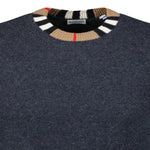 Bberry 'Noland' Knitted Wool/ Cashmere Jumper Check Neck