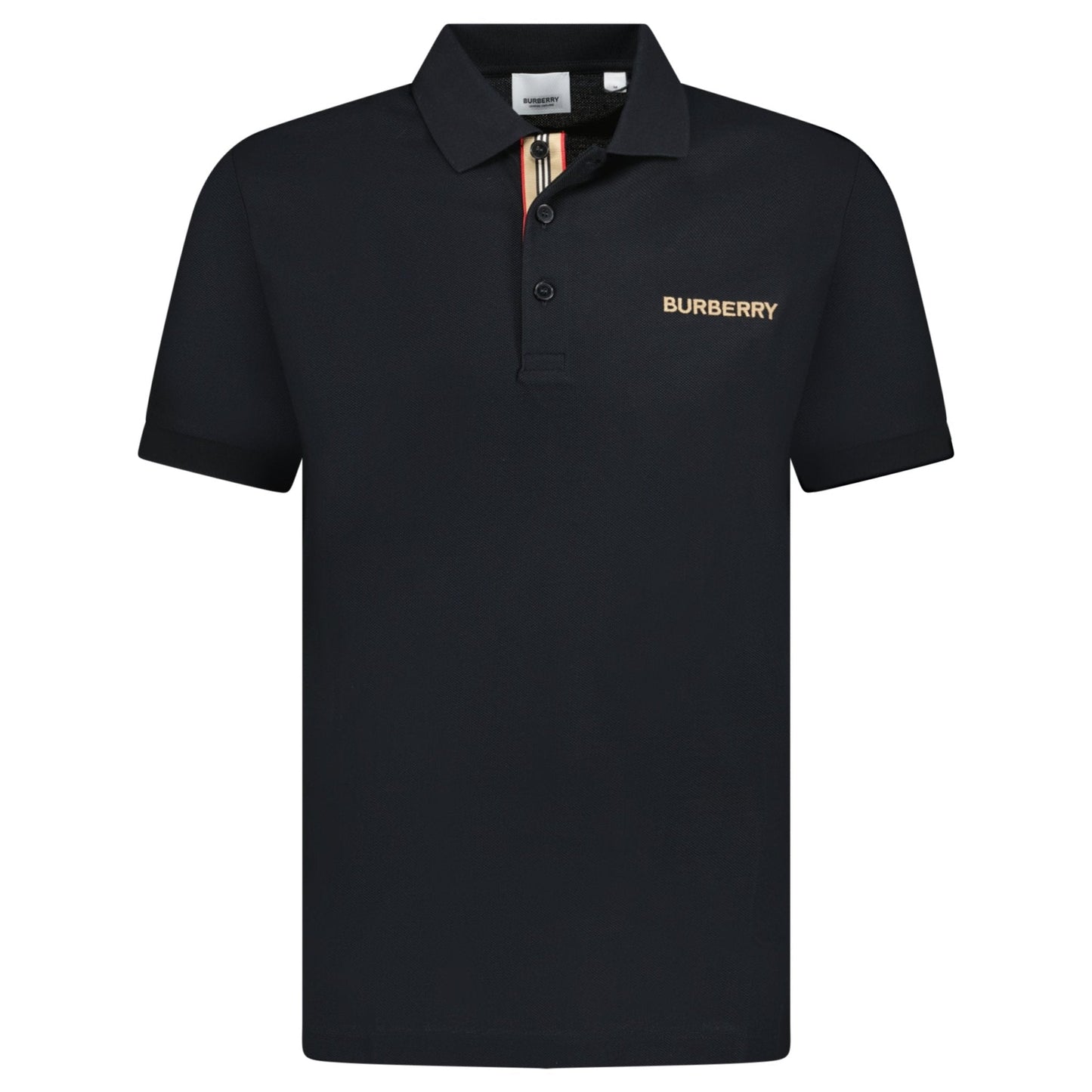 'Hartford' Embroidery Logo Check Polo Black