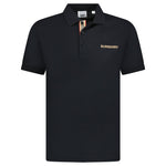 'Hartford' Embroidery Logo Check Polo Black