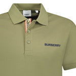 'Hartford' Embroidery Logo Check Polo Olive
