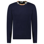 Bberry 'Noland' Knitted Wool/ Cashmere Jumper Check Neck