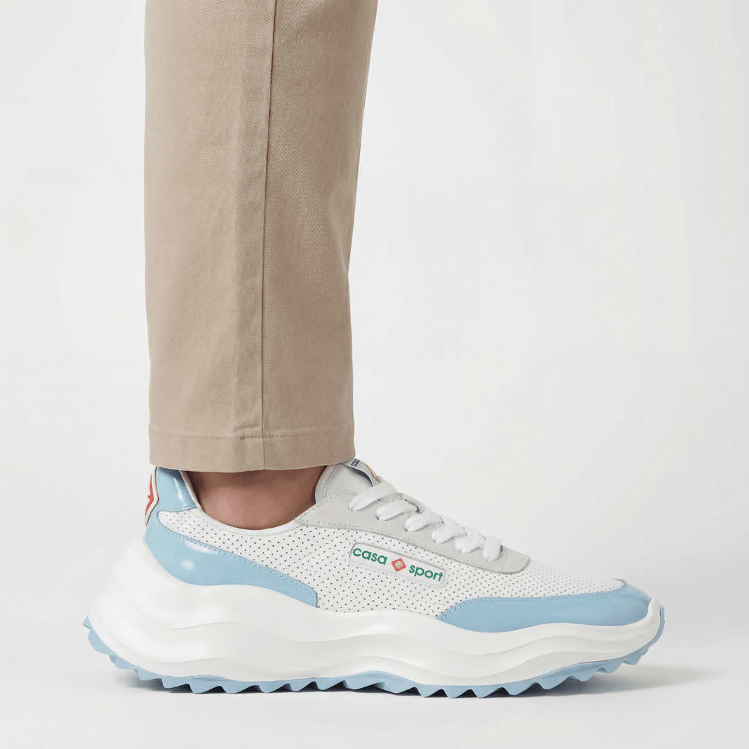 Casablca Atlantis Chunky Sneakers White & Baby Blue