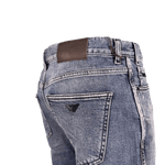 Emporio Armni J16 Slim-Cut Stonewashed Jeans in Blue