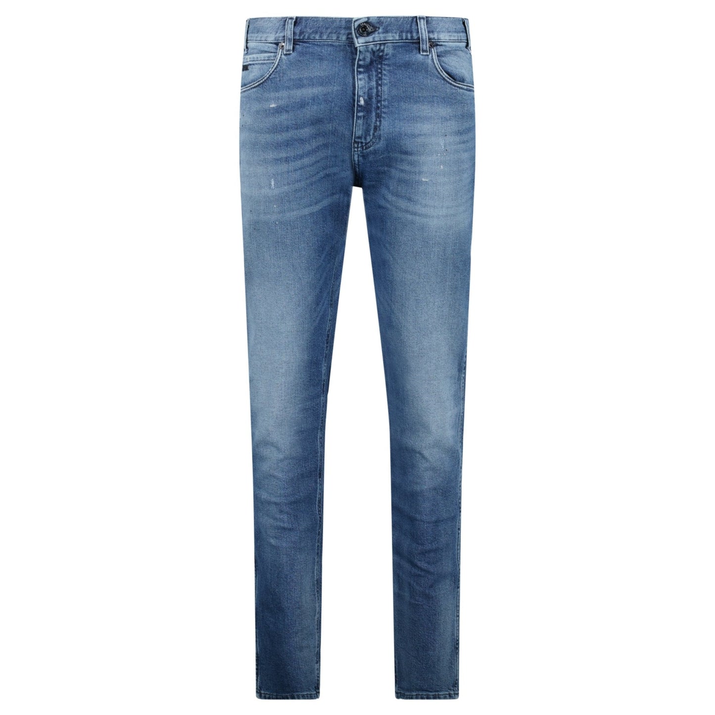 Emporio Armni J16 Slim-Cut Stonewashed Jeans in Blue