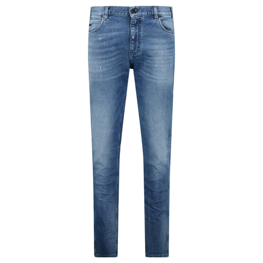Emporio Armni J16 Slim-Cut Stonewashed Jeans in Blue