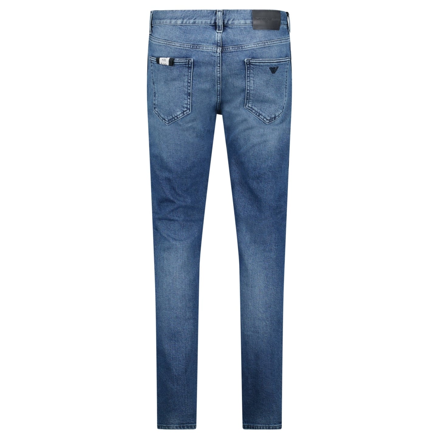 Emporio Armni J16 Slim-Cut Stonewashed Jeans in Blue