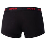 H Bss Hugo 3 Pack Cotton Stretch Trunks Black & Red