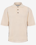 Men’s Knitted Polo & Shorts Co-Ord Set in Beige