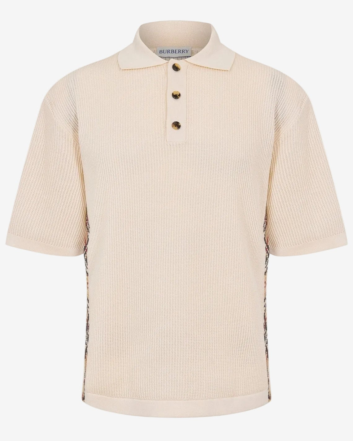 Men’s Knitted Polo & Shorts Co-Ord Set in Beige