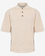 Men’s Knitted Polo & Shorts Co-Ord Set in Beige