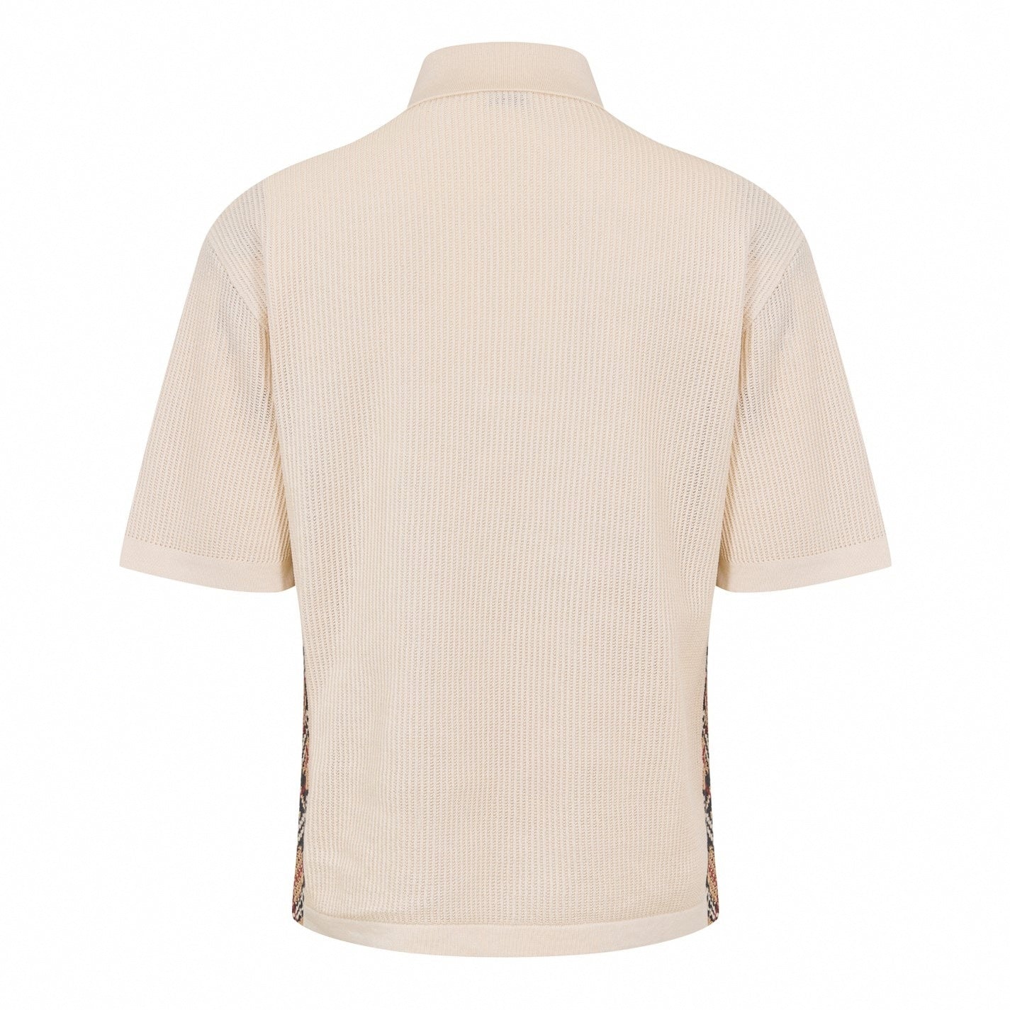 Men’s Knitted Polo & Shorts Co-Ord Set in Beige